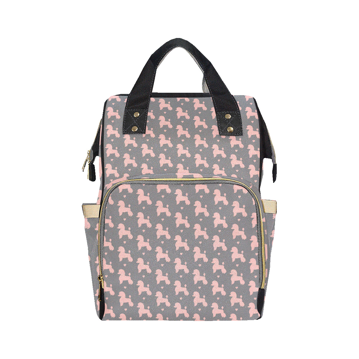 Poodle Pattern Print Design A02 Diaper Bag Backpack