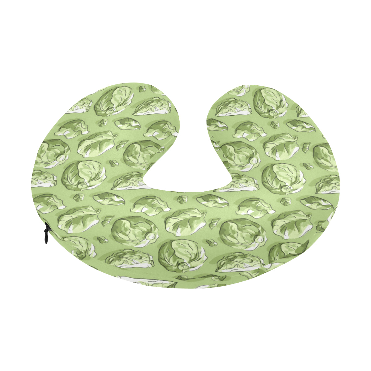 Brussels Sprouts Pattern Print Design 01 U-Shaped Travel Neck Pillow