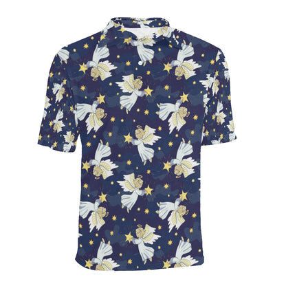 Angel Pattern Print Design 06 Men Polo Shirt