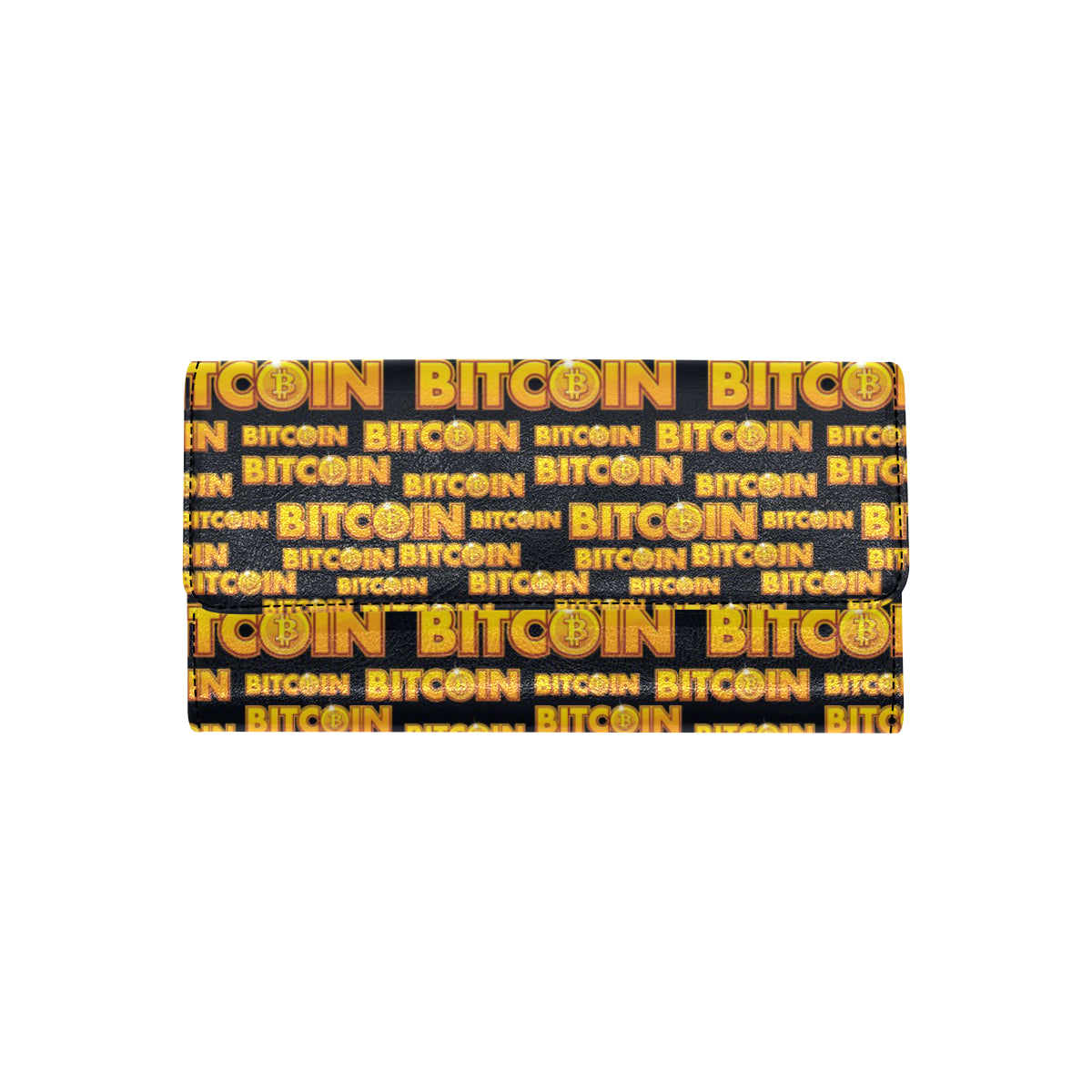 Bitcoin Pattern Print Design DO03 Women's Trifold Wallet