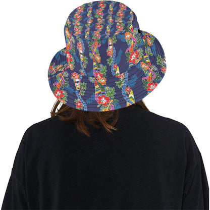 Hawaiian Themed Pattern Print Design H04 Unisex Bucket Hat