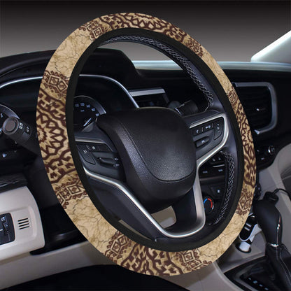 Ancient Greek Symbol Print Design LKS309 Steering Wheel Cover with Elastic Edge