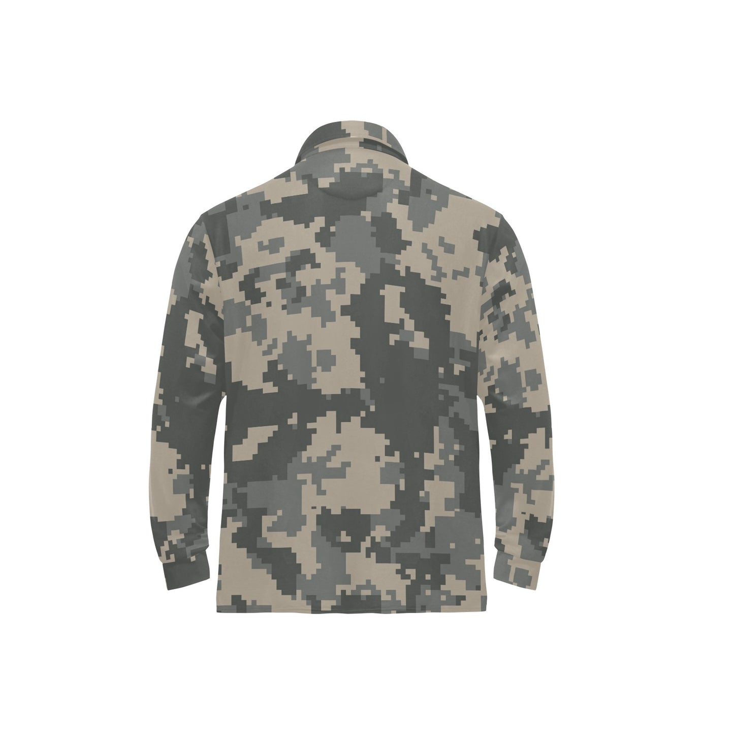 ACU Digital Camouflage Long Sleeve Polo Shirt For Men's