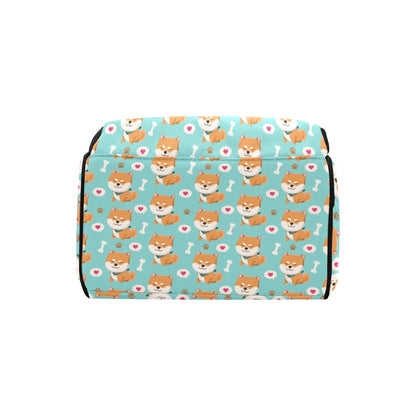 Shiba Inu Print Design LKS3013 Diaper Bag Backpack
