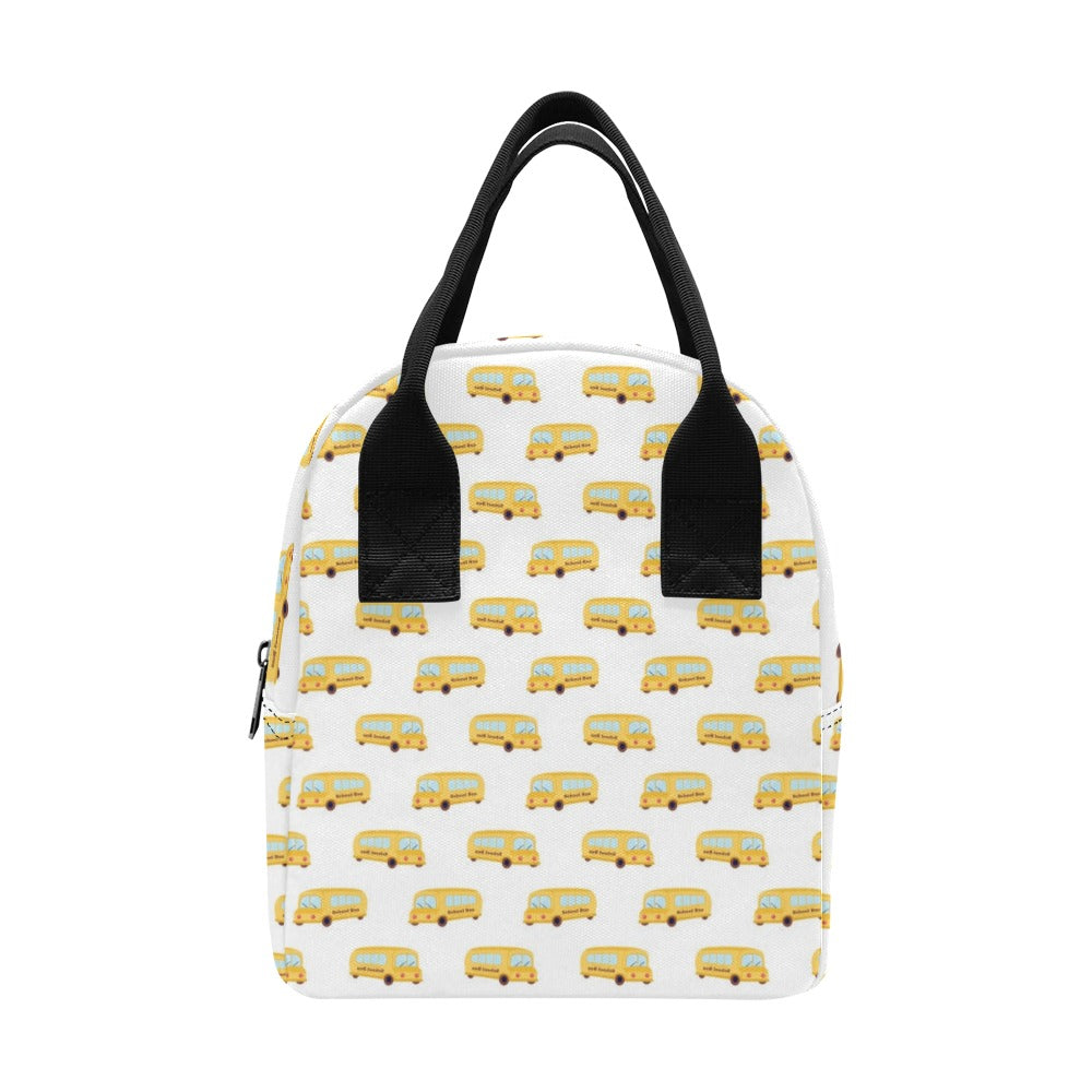 School Bus Print Design LKS306 Insulated Lunch Bag