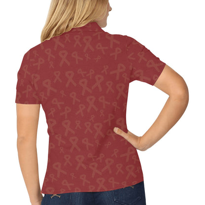 Multiple myeloma Pattern Print Design A02 Women's Polo Shirt