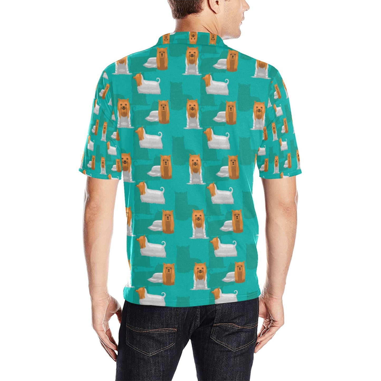 Silky Terriers Print Design LKS301 Men Polo Shirt