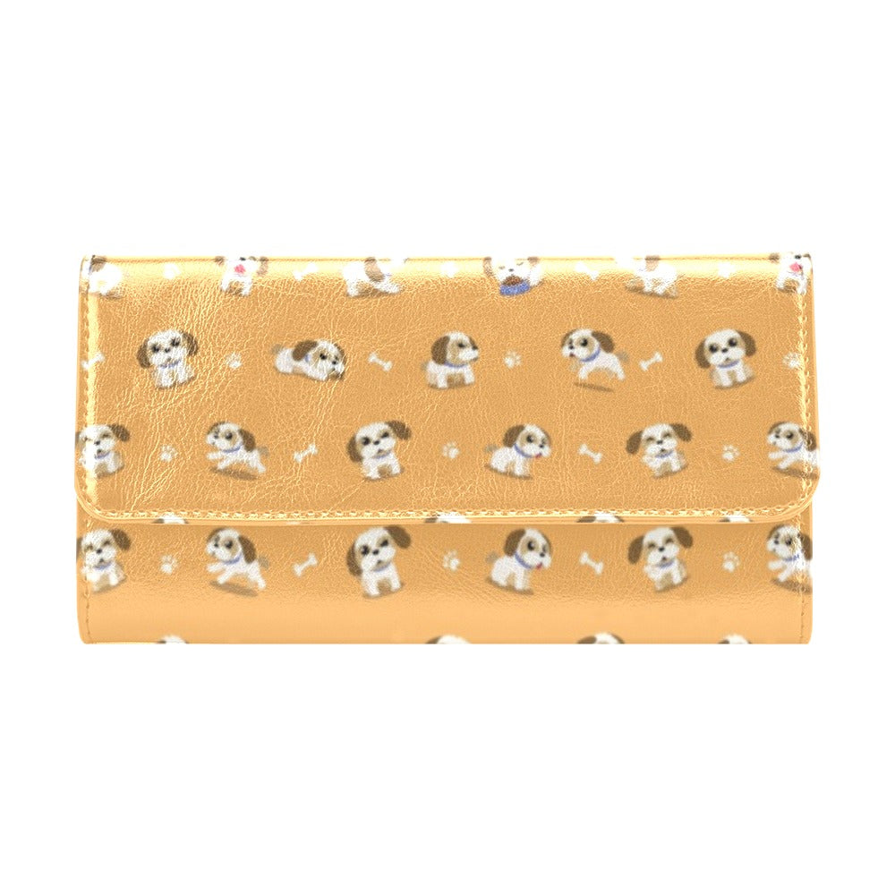 Shih Tzu Print Design LKS304 Women's Trifold Wallet