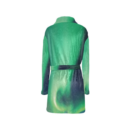 Aurora Borealis Pattern Print Design 04 Women's Fleece Robe