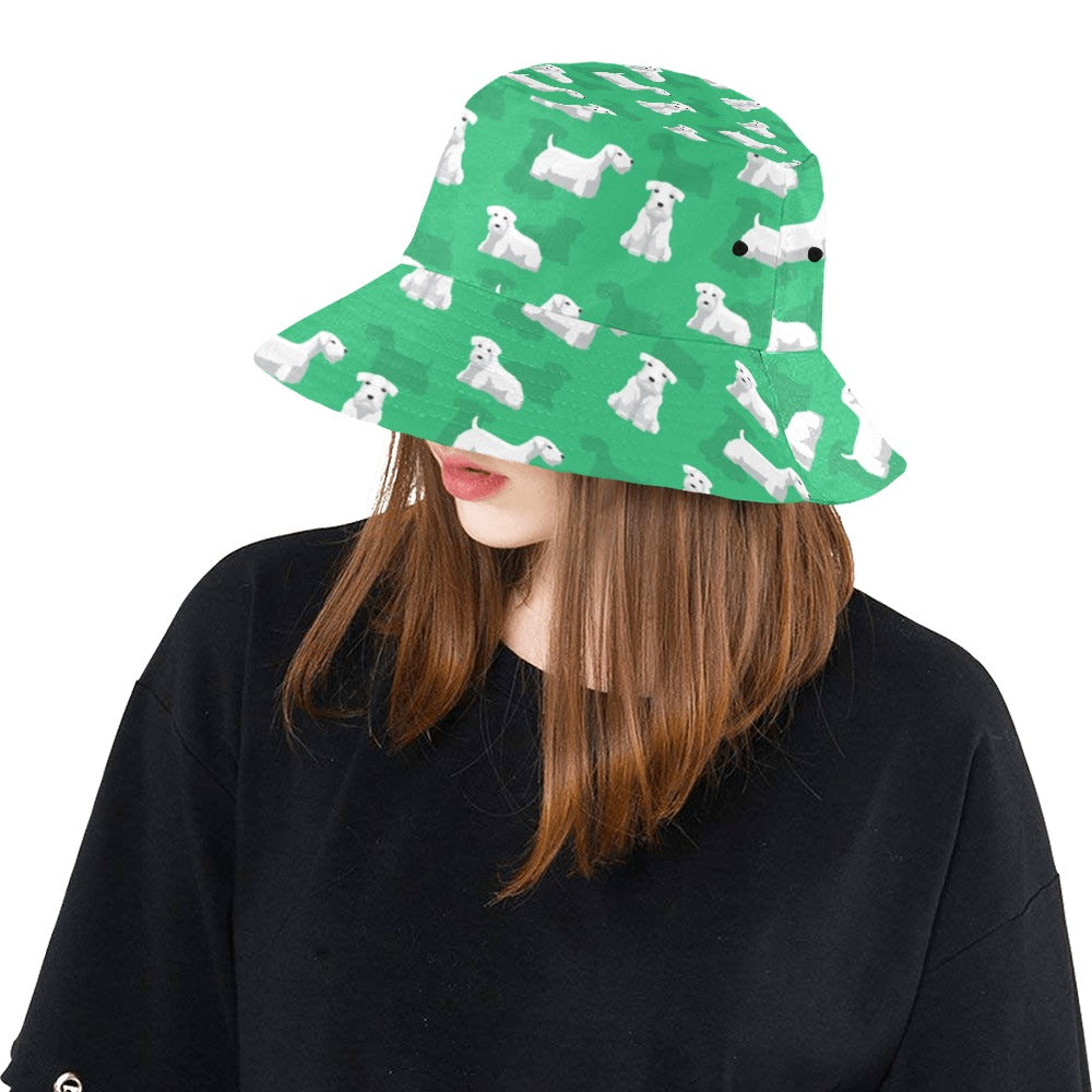 Sealyham Terriers Print Design LKS301 Unisex Bucket Hat