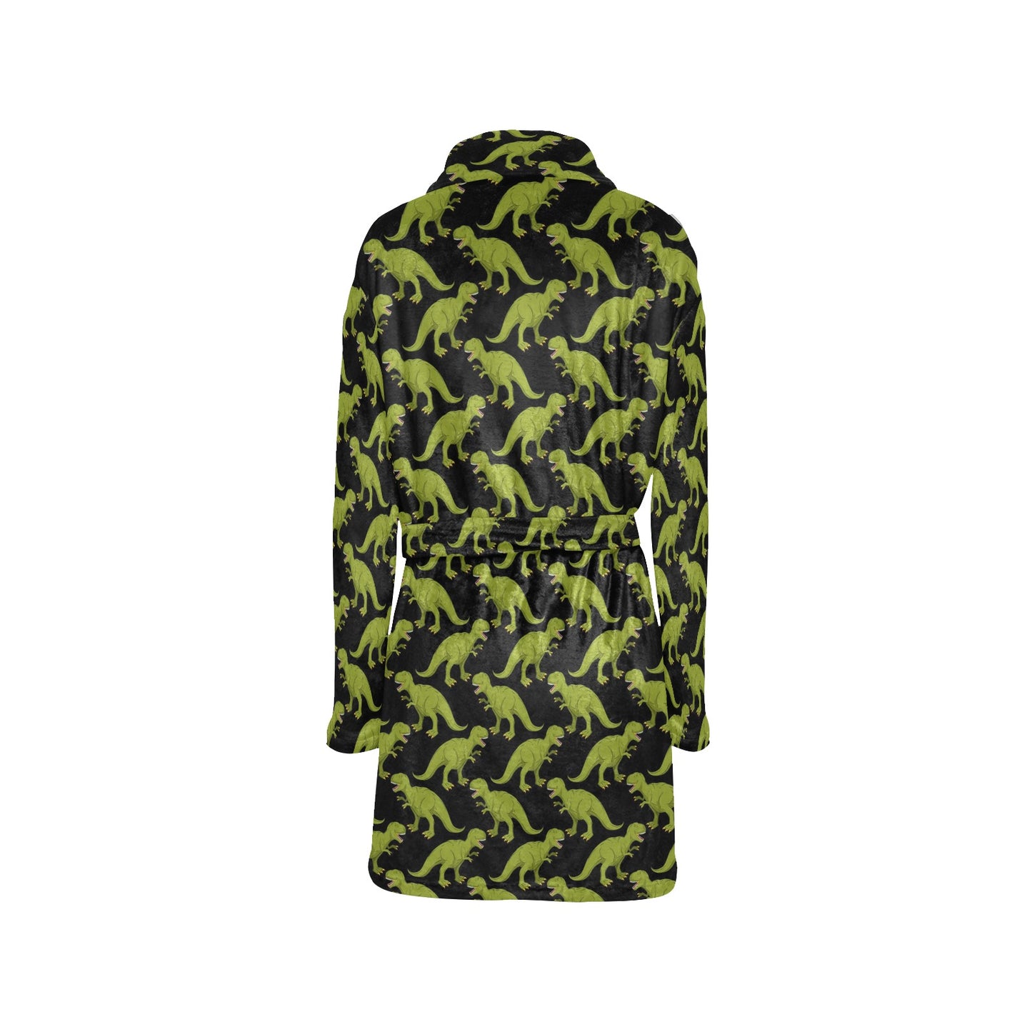 T Rex Pattern Print Design A02 Women's Fleece Robe