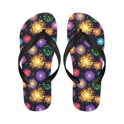 Firework Print Design LKS305 Flip Flops