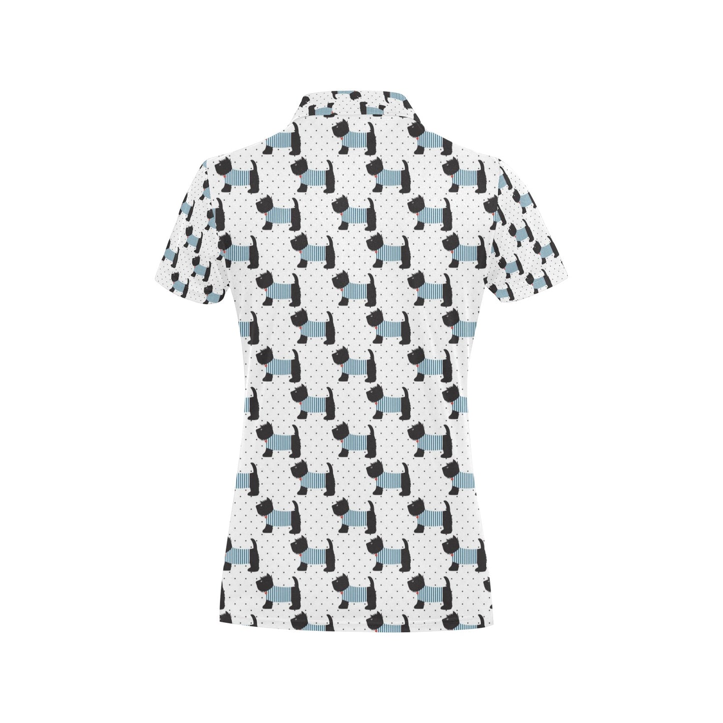 Scottish Terriers Print Design LKS3012 Women's Polo Shirt
