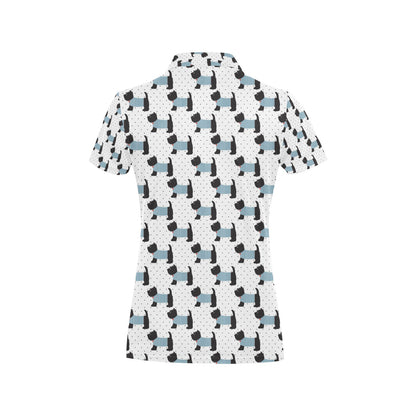 Scottish Terriers Print Design LKS3012 Women's Polo Shirt