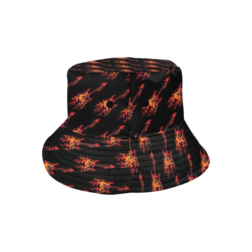 Electric Guitar Print Design LKS406 Unisex Bucket Hat
