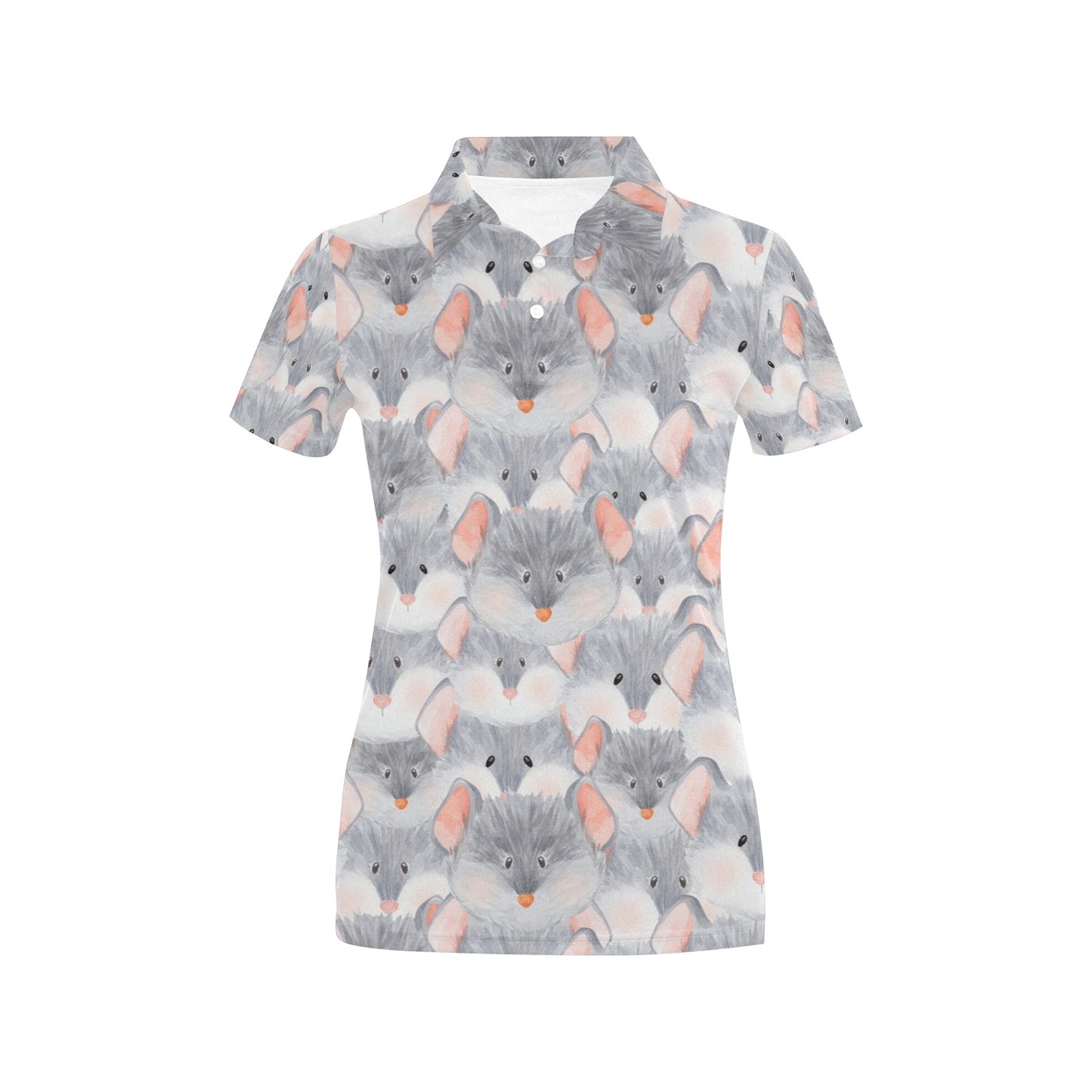 Rat Baby Pattern Print Design 02 Women's Polo Shirt