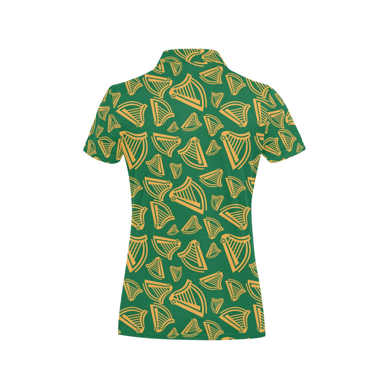 Harp Pattern Print Design 03 Women's Polo Shirt