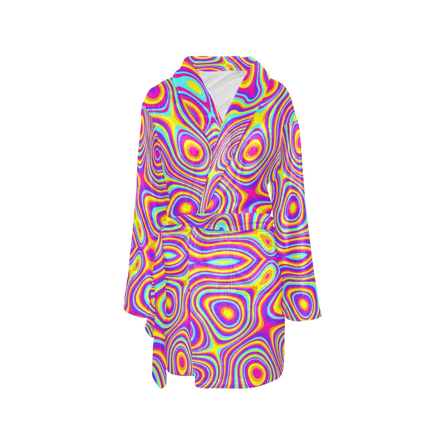 Liquid Pattern Print Design 06 Women's Fleece Robe