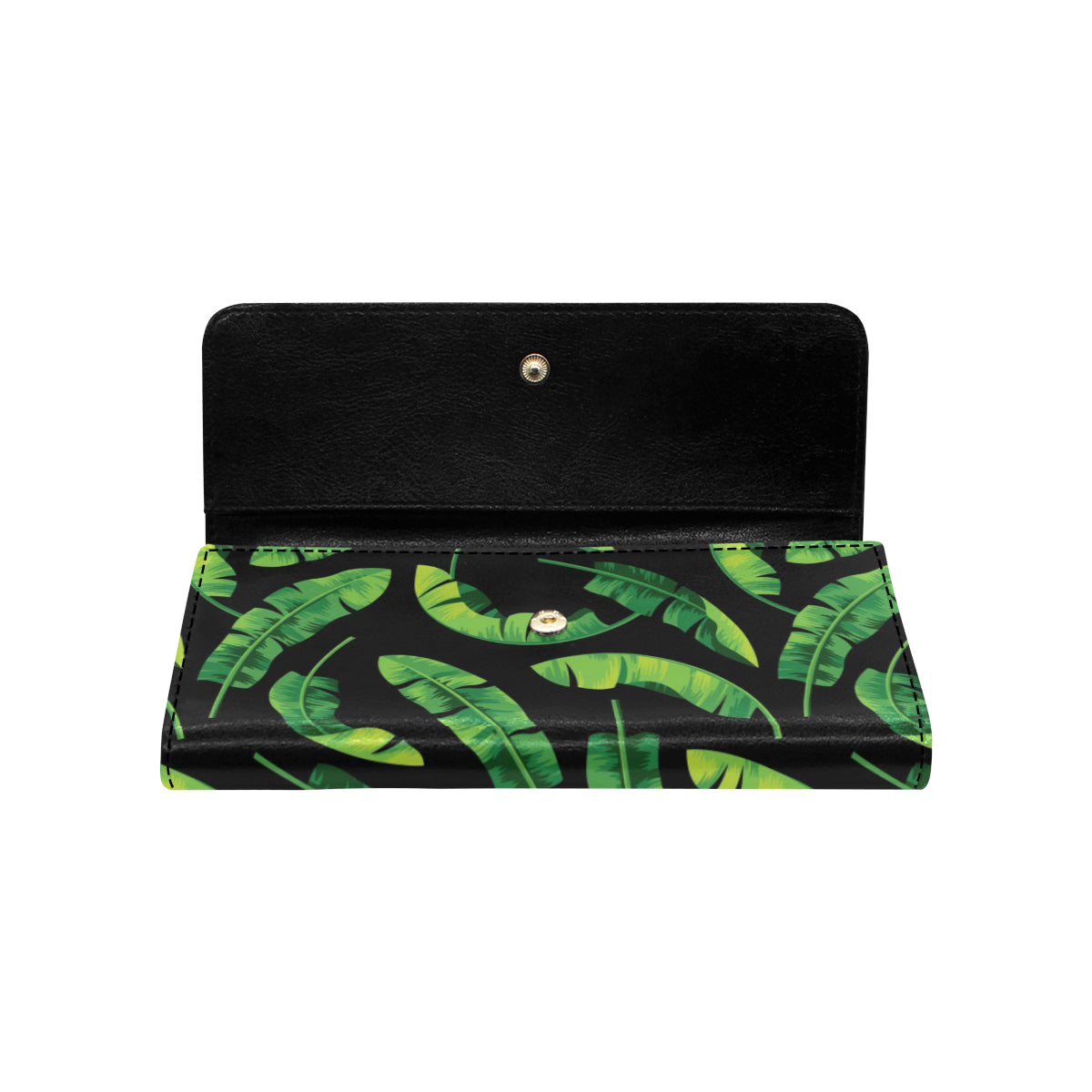 Banana Leaf Pattern Print Design BL02 Women's Trifold Wallet