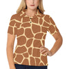 Giraffe Texture Print Women's Polo Shirt