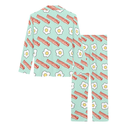 Bacon Sausage Pattern Print Design 01 Women's Long Pajama Set