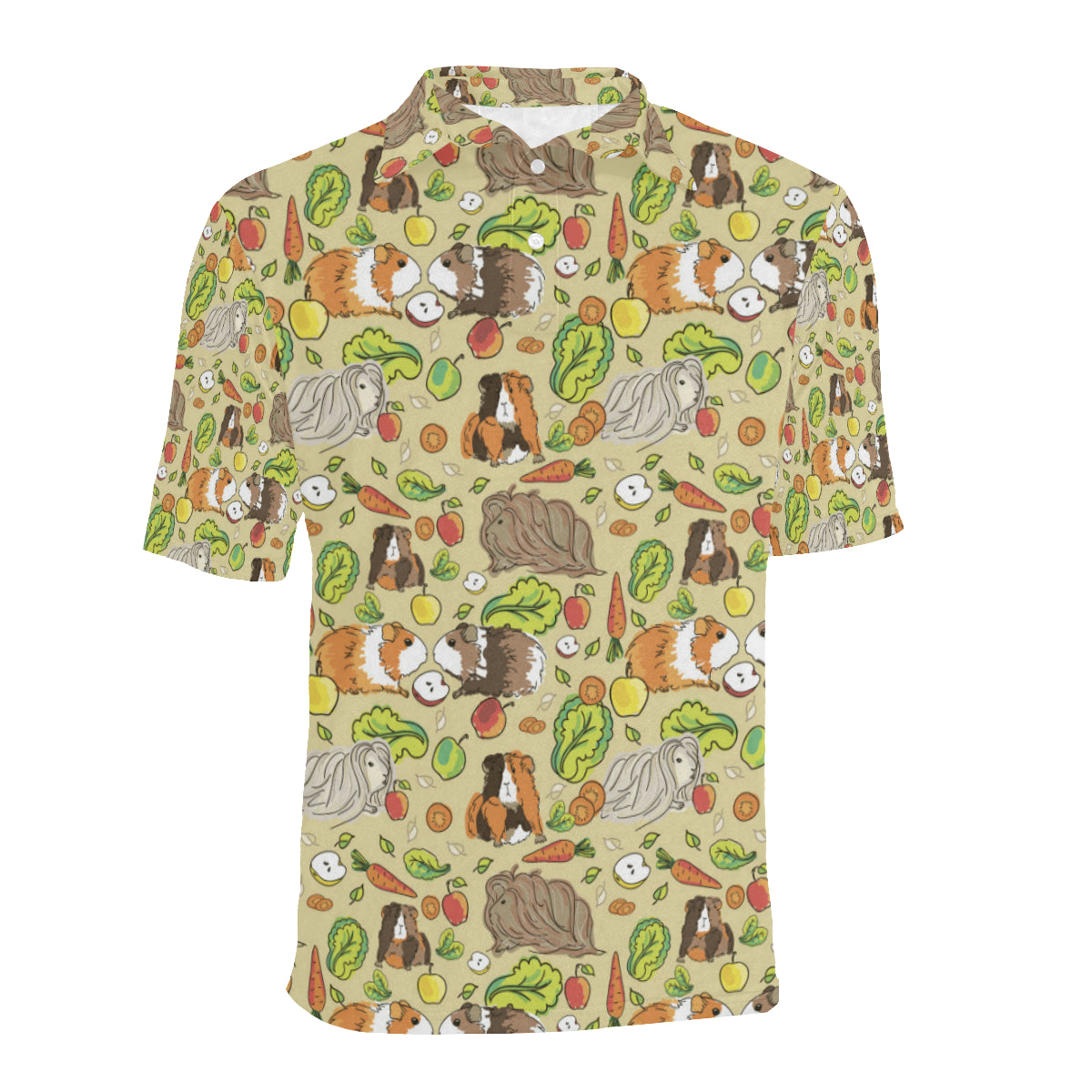 Guinea Pig Pattern Print Design 02 Men Polo Shirt