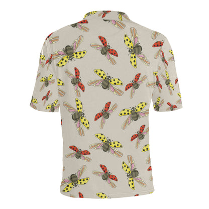 Ladybug Pattern Print Design 04 Men Polo Shirt