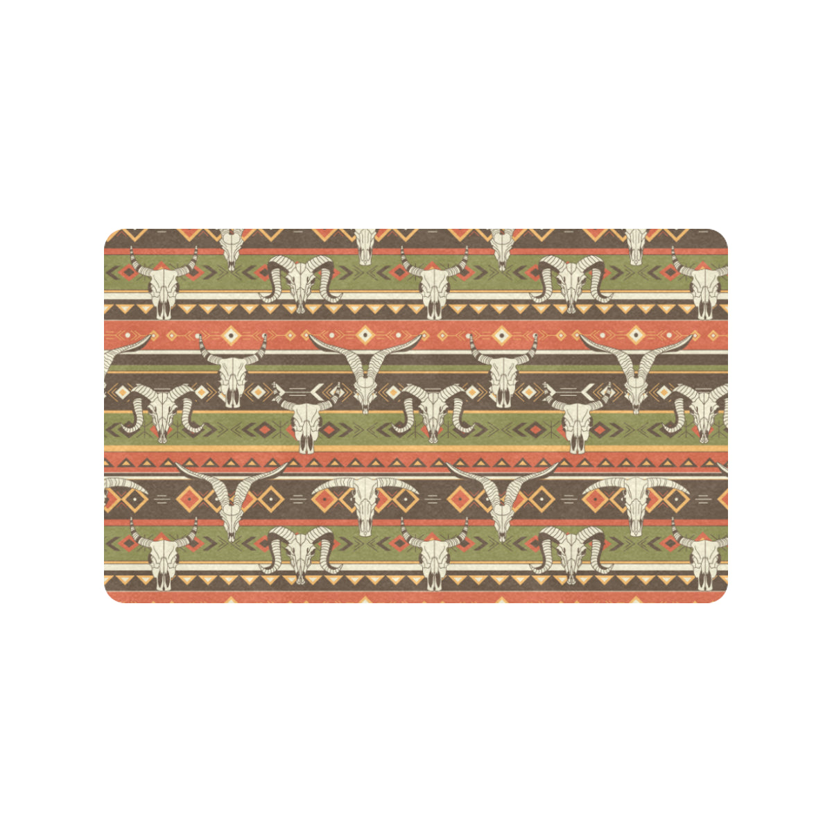 American indian Skull Animal Rubber Doormat