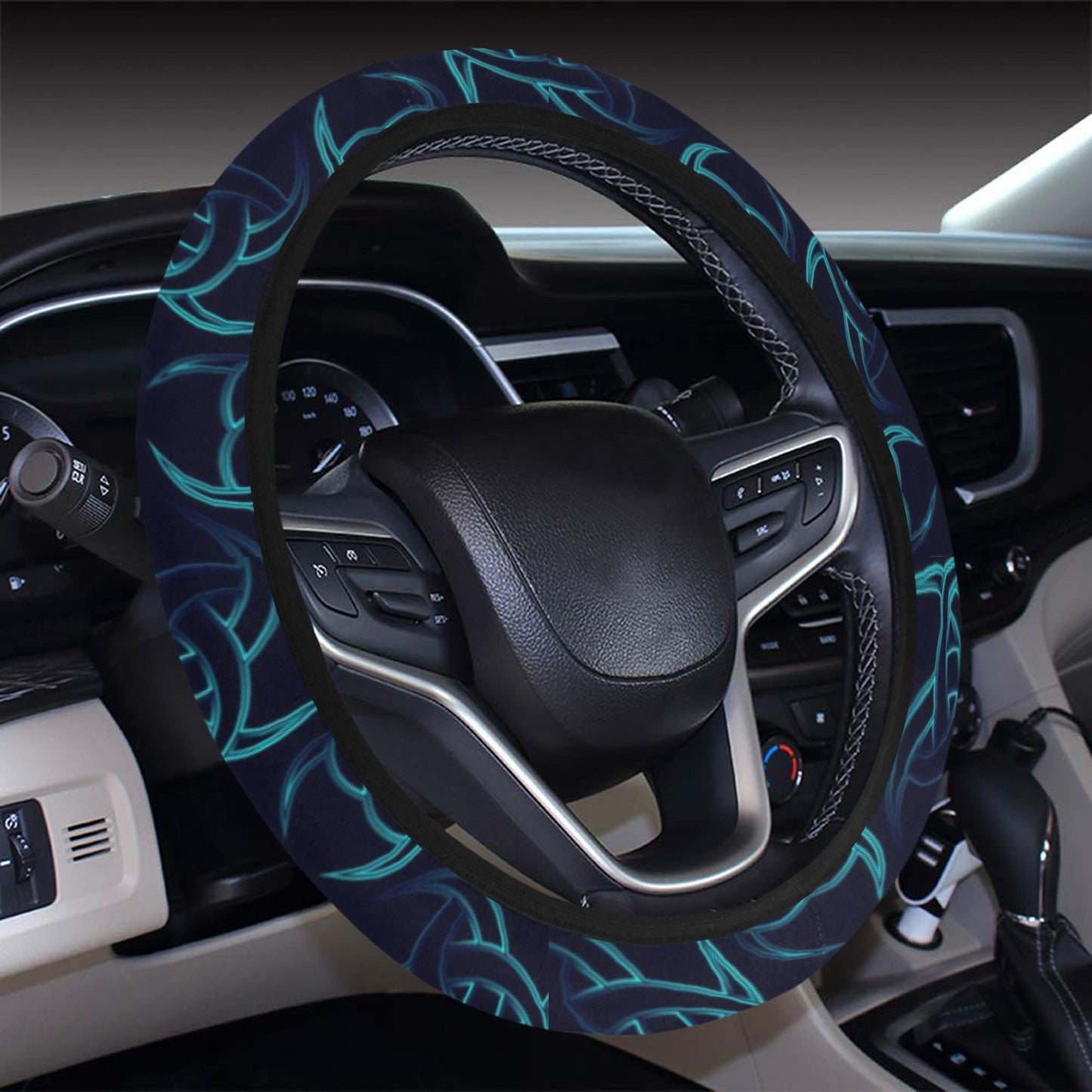 Vikings Print Design LKS302 Steering Wheel Cover with Elastic Edge