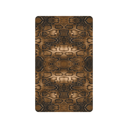 Snake Skin Brown Print Rubber Doormat