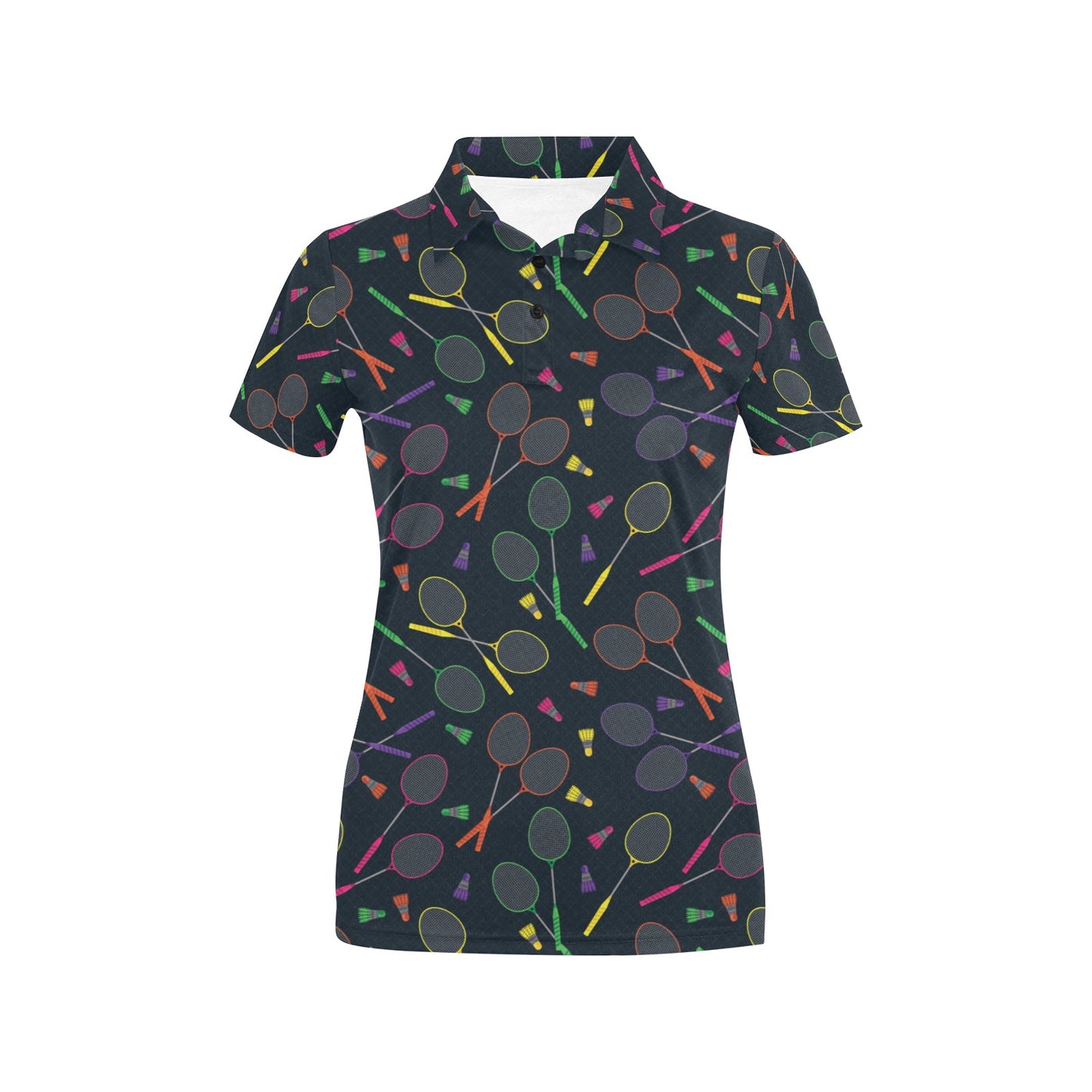 Badminton Pattern Print Design 04 Women's Polo Shirt
