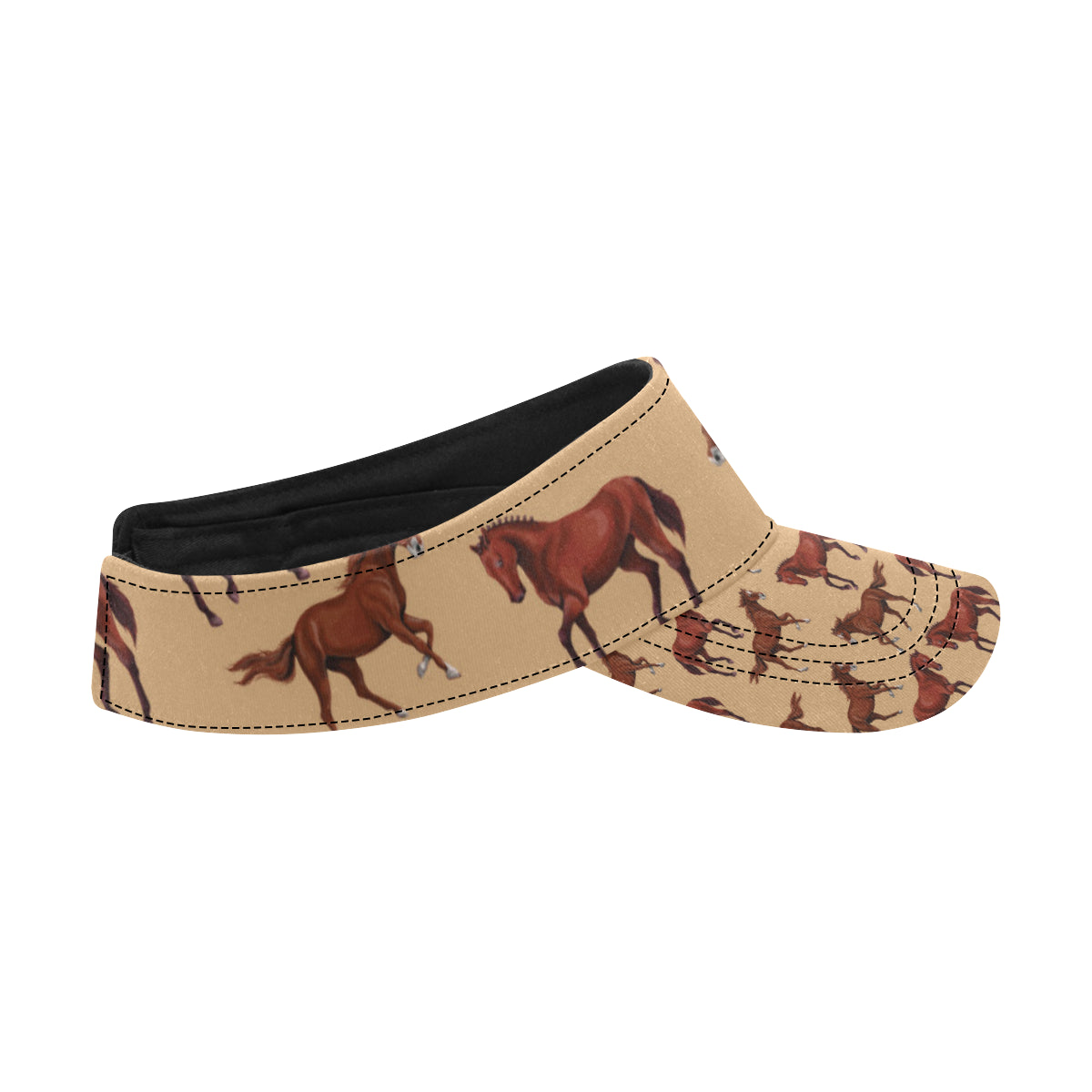 Brown Horse Print Pattern Unisex Sun Visor