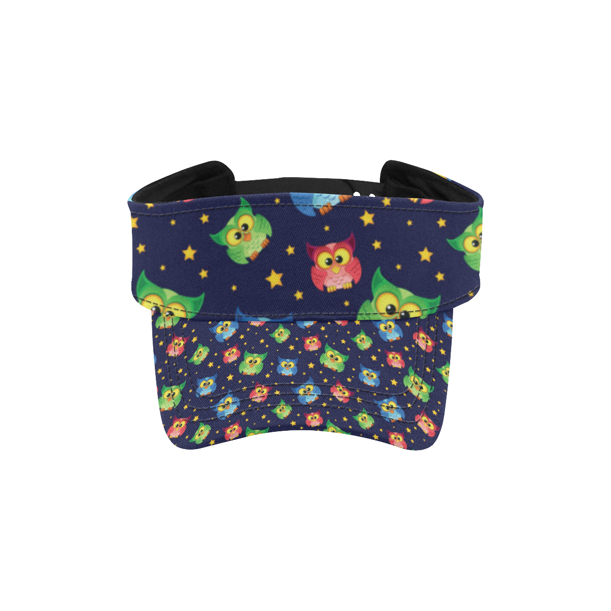 Owl with Star Themed Design Print Unisex Sun Visor