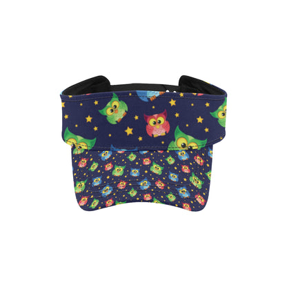 Owl with Star Themed Design Print Unisex Sun Visor