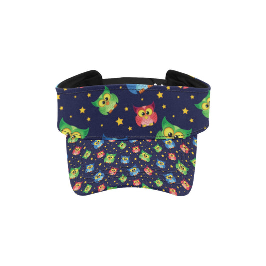 Owl with Star Themed Design Print Unisex Sun Visor