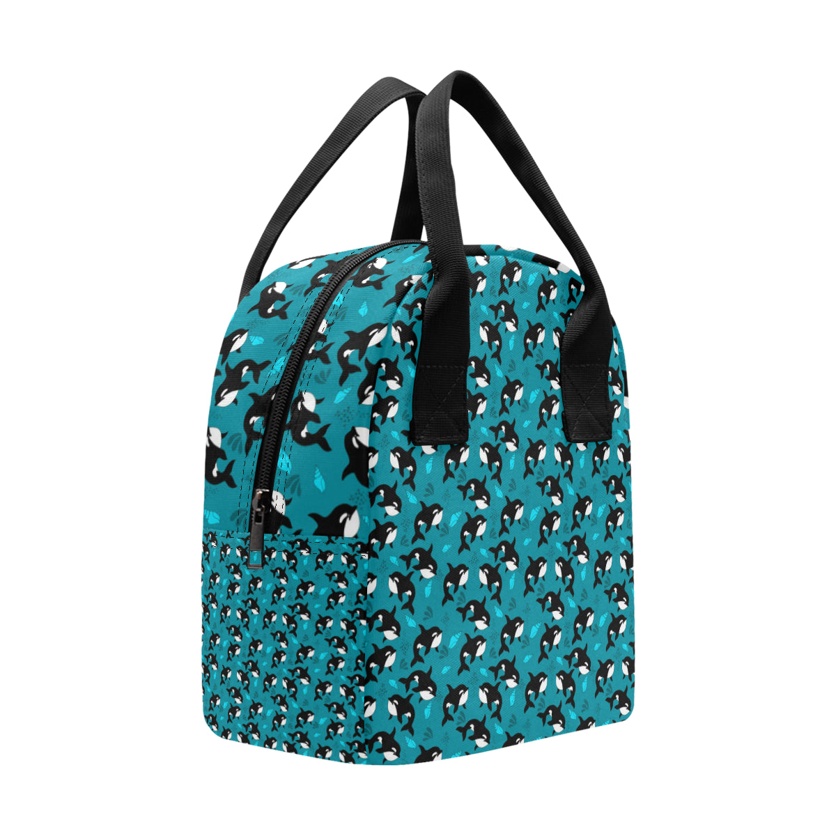 Whale Sea Design Themed Print Insulated Lunch Bag