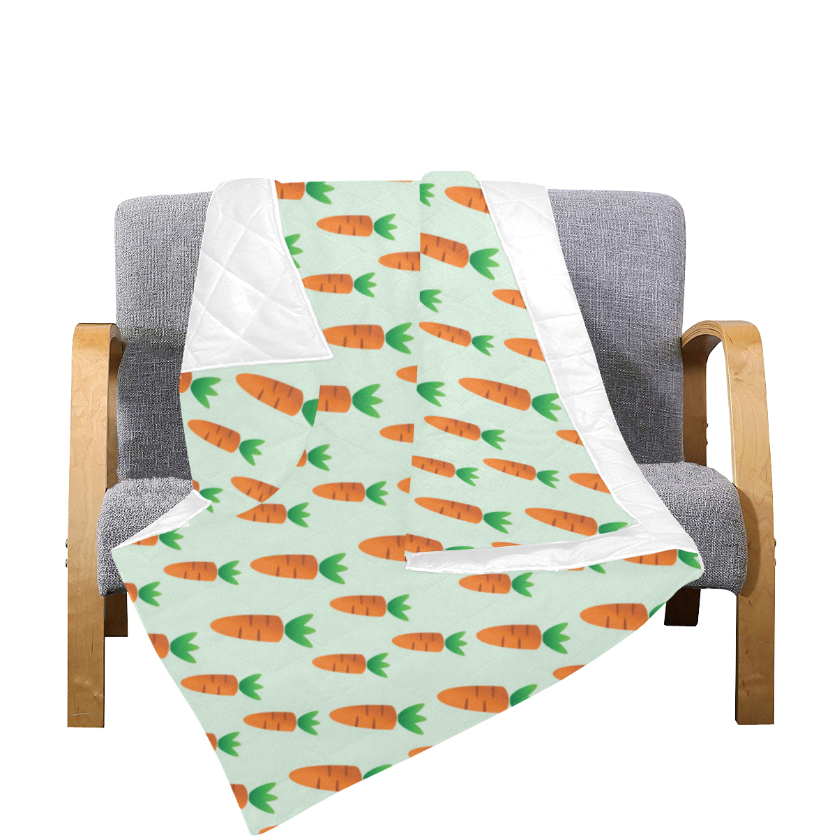 Carrot Pattern Print Design 05 Premium Quilt