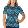 Abalone Pattern Print Design 03 Women's Polo Shirt