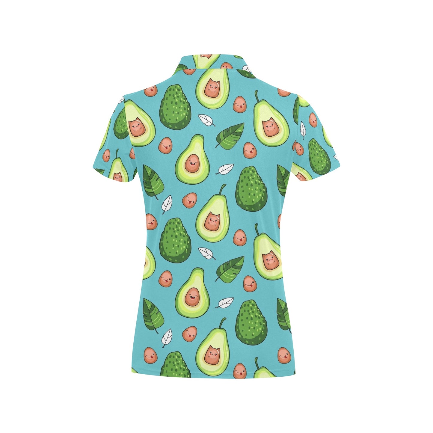 Avocado Pattern Print Design AC05 Women's Polo Shirt