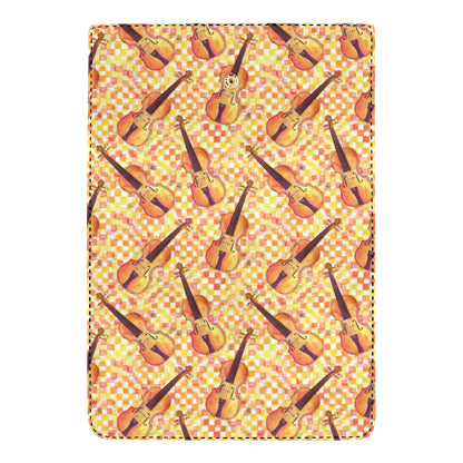 Violin Pattern Print Design 03 Women's Trifold Wallet