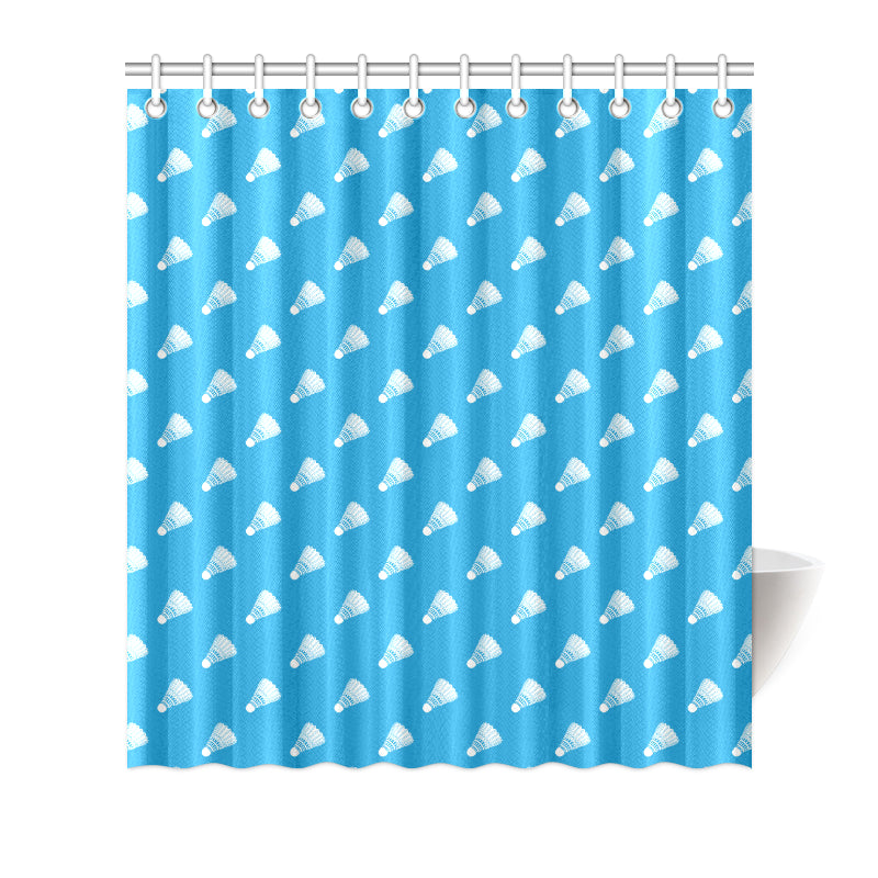 Badminton Ball Pattern Print Design 08 Shower Curtain