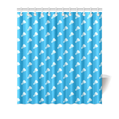 Badminton Ball Pattern Print Design 08 Shower Curtain
