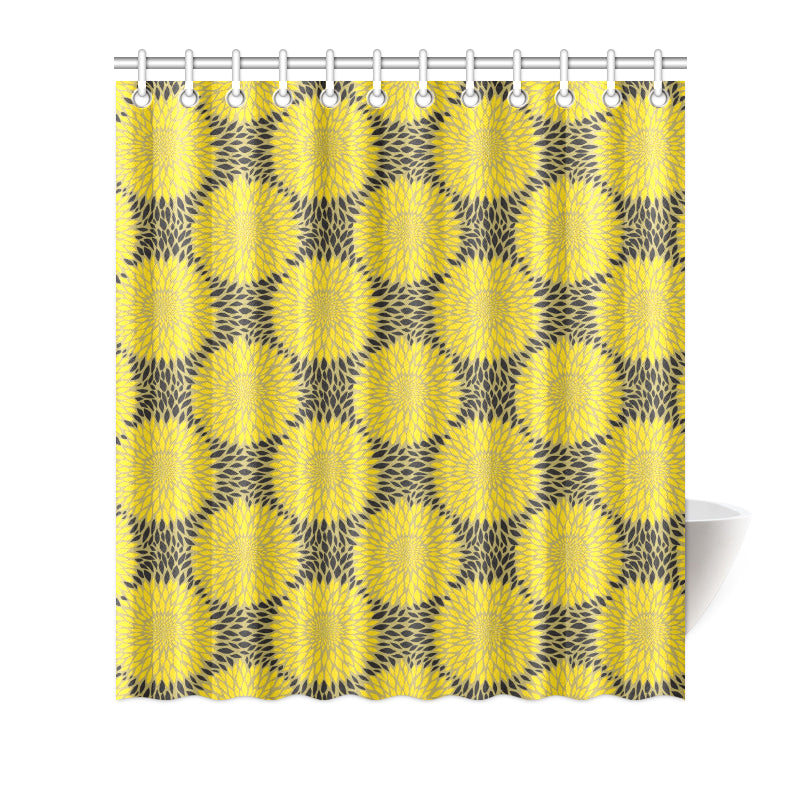 Sunflower Pattern Print Design SF06 Shower Curtain