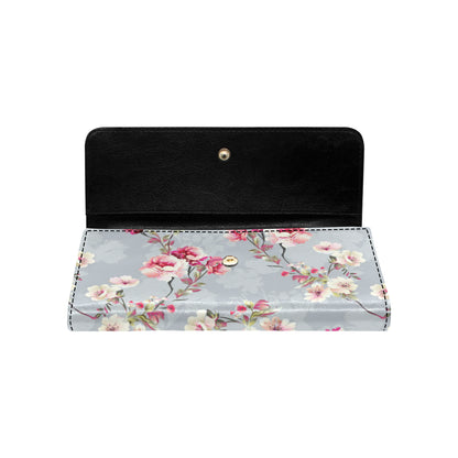 Summer Floral Pattern Print Design SF02 Women's Trifold Wallet