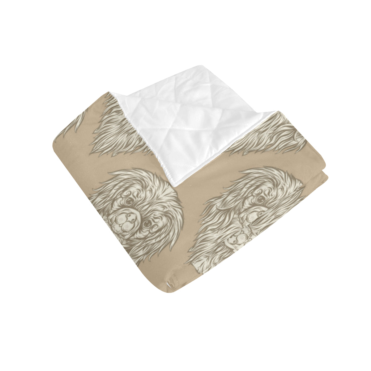 Pekingese Pattern Print Design A01 Premium Quilt
