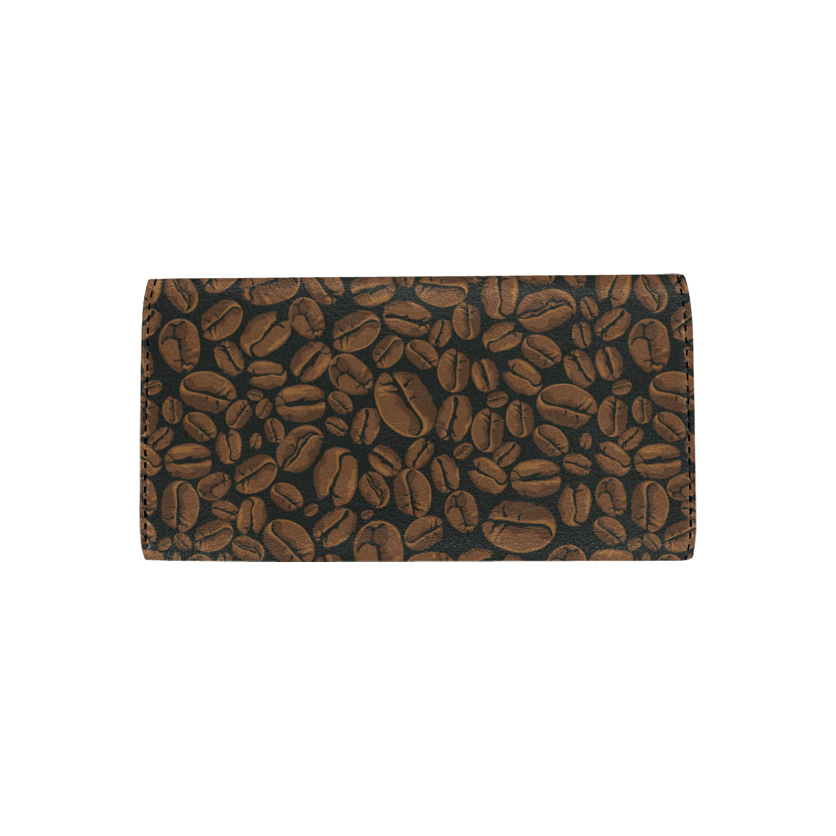 Coffee Pattern Print Design 01 Women's Trifold Wallet