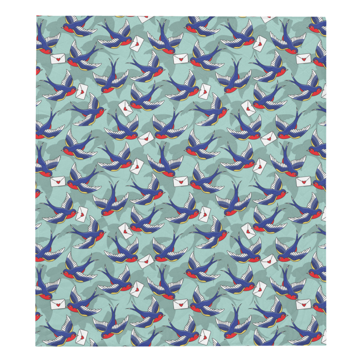 Swallow Bird Pattern Print Design 02 Premium Quilt