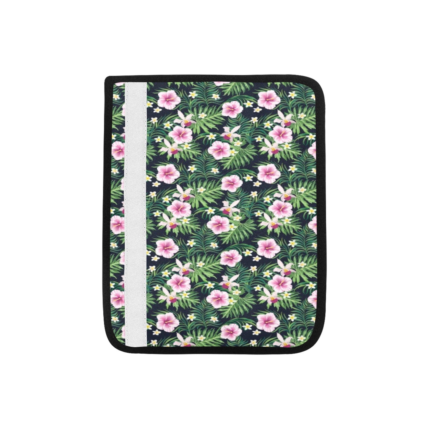 Hibiscus Tropical Print Design LKS309 Car Seat Belt Cover