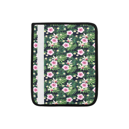 Hibiscus Tropical Print Design LKS309 Car Seat Belt Cover