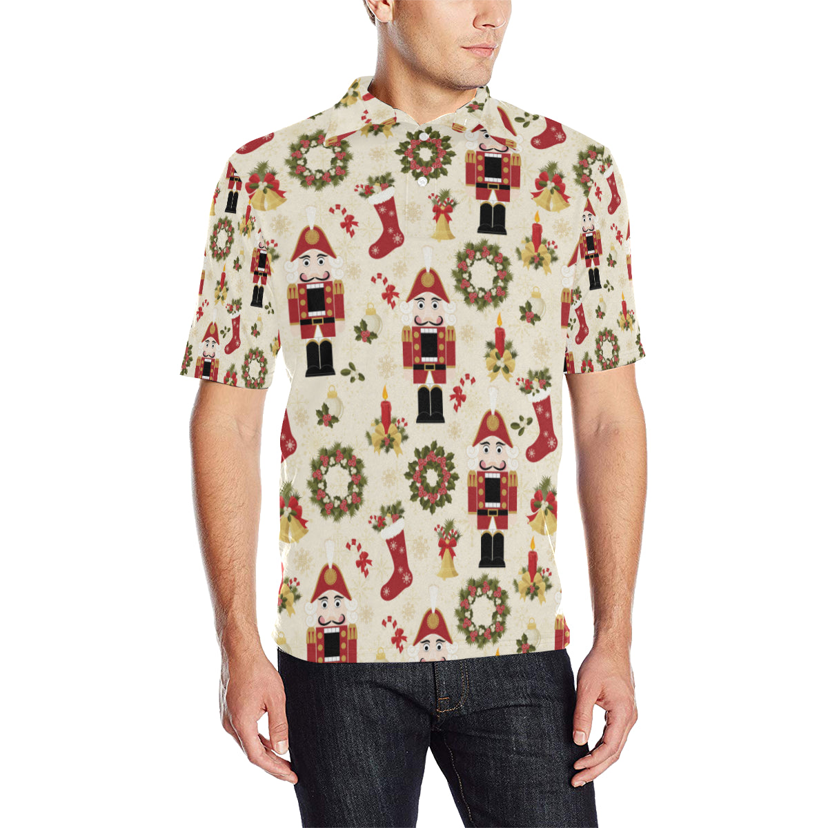 Nutcracker Pattern Print Design A01 Men Polo Shirt